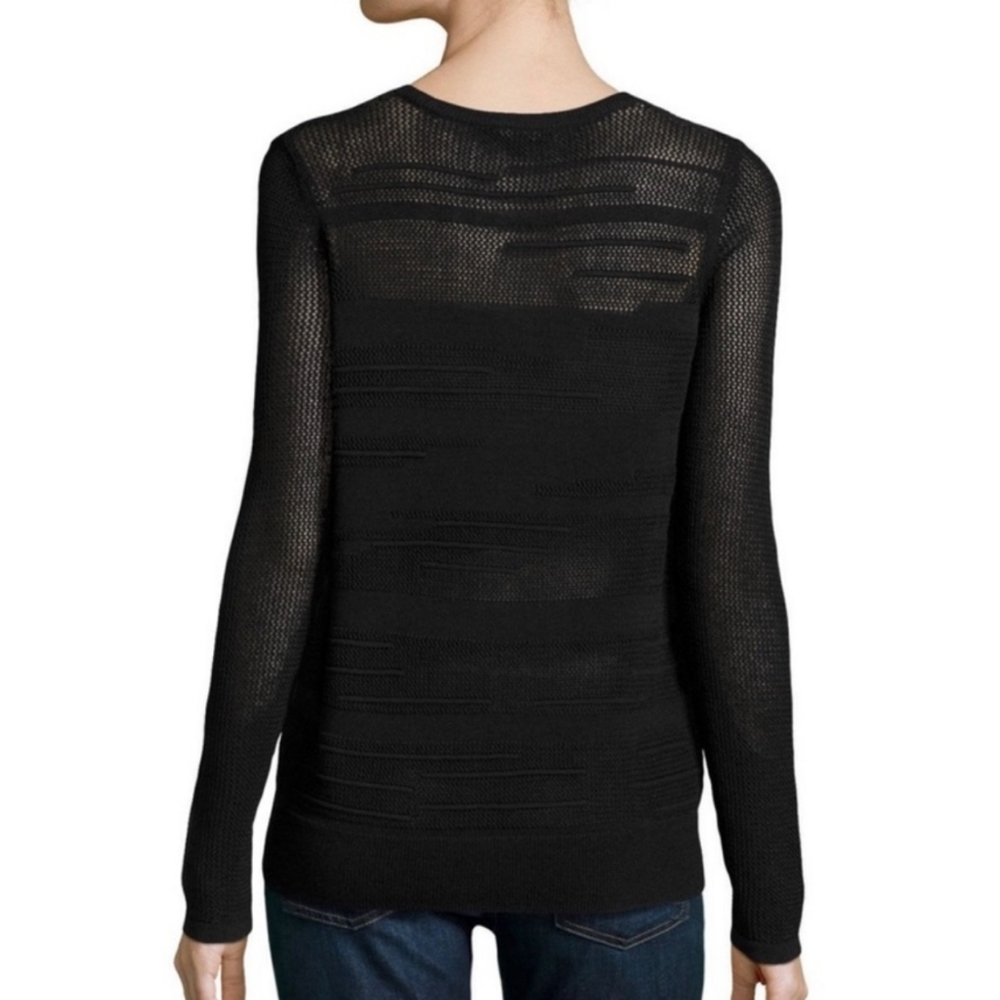 Vince Engineered Mesh Insert Sweater - image 2